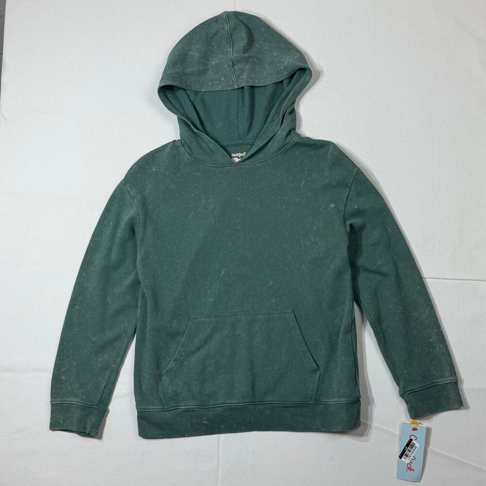Girls Size S (6/7) Cat & Jack Green Washed Hoodie with Kangaroo Pocket